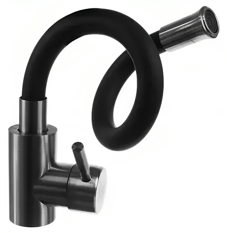 Baterie Rotativa Flexibila 360 idealSTORE, Material Silicon, Otel inoxidabil, Inaltime Reglabila, Aerotor Desurubat, Rezistent la Decolorare si Deteriorare, Previne Depuneri de Calcar, Economiseste 80% din Apa