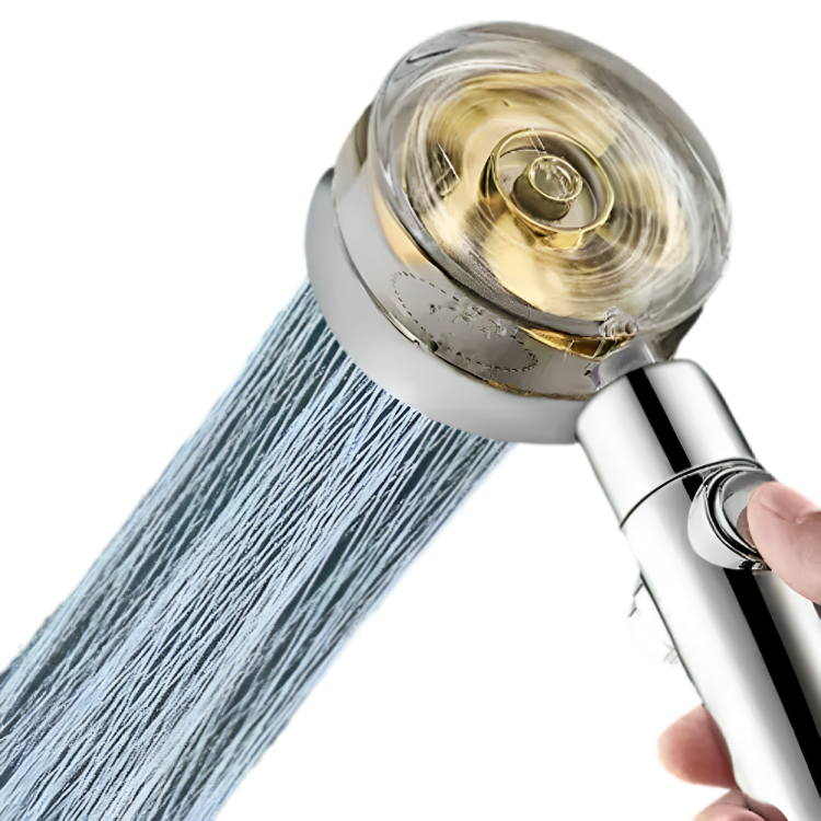 Cap de Dus Turbo Rotativ cu elice idealSTORE, Comutator ON/OFF, G1/2, Ajuta la filtrarea apei, Materia ABS, Include o duza rotativa 360, Simplu de utilizat