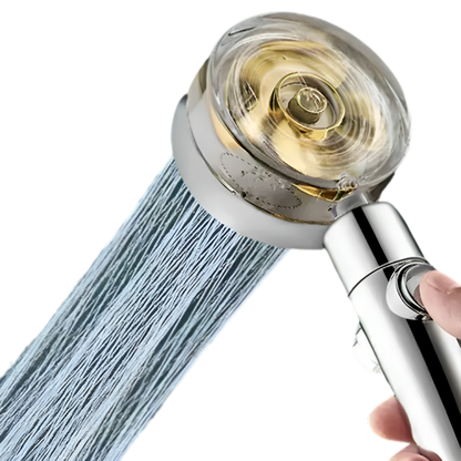 Cap de Dus Turbo Rotativ cu elice idealSTORE, Comutator ON/OFF, G1/2, Ajuta la filtrarea apei, Materia ABS, Include o duza rotativa 360, Simplu de utilizat