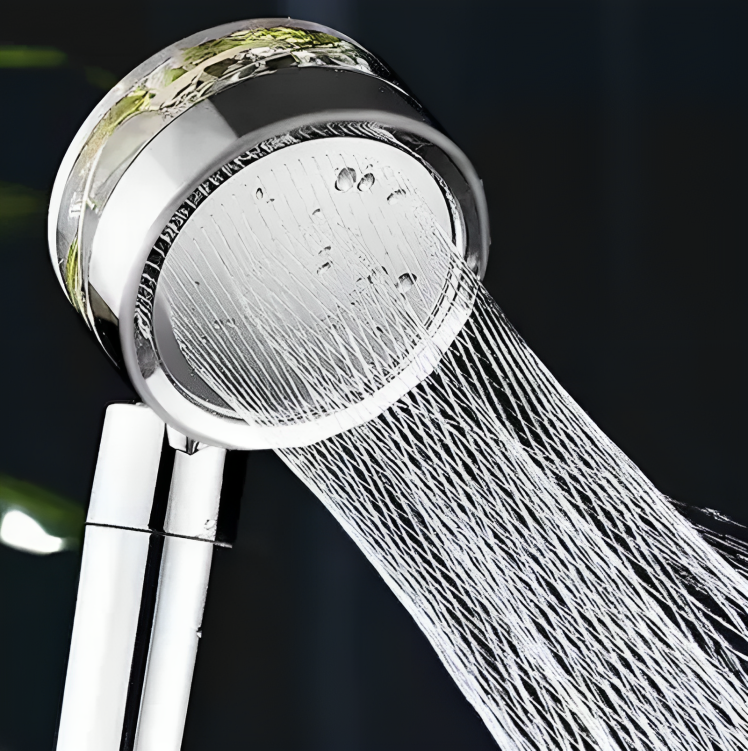 Cap de Dus Turbo Rotativ cu elice idealSTORE, Comutator ON/OFF, G1/2, Ajuta la filtrarea apei, Materia ABS, Include o duza rotativa 360, Simplu de utilizat