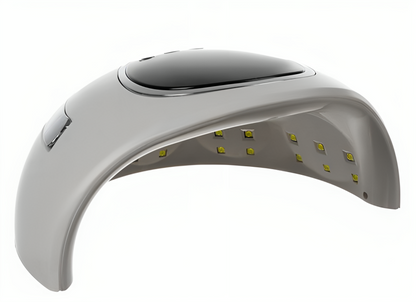 Lampa Unghii UV Profesionala idealSTORE, Functie LOW HEAT, Senzor de miscari, Putere 72W, Tehnologie LED dubla + Intarire, Include 48 de Led-uri, Baza Detasabila, Maner pentru Transport