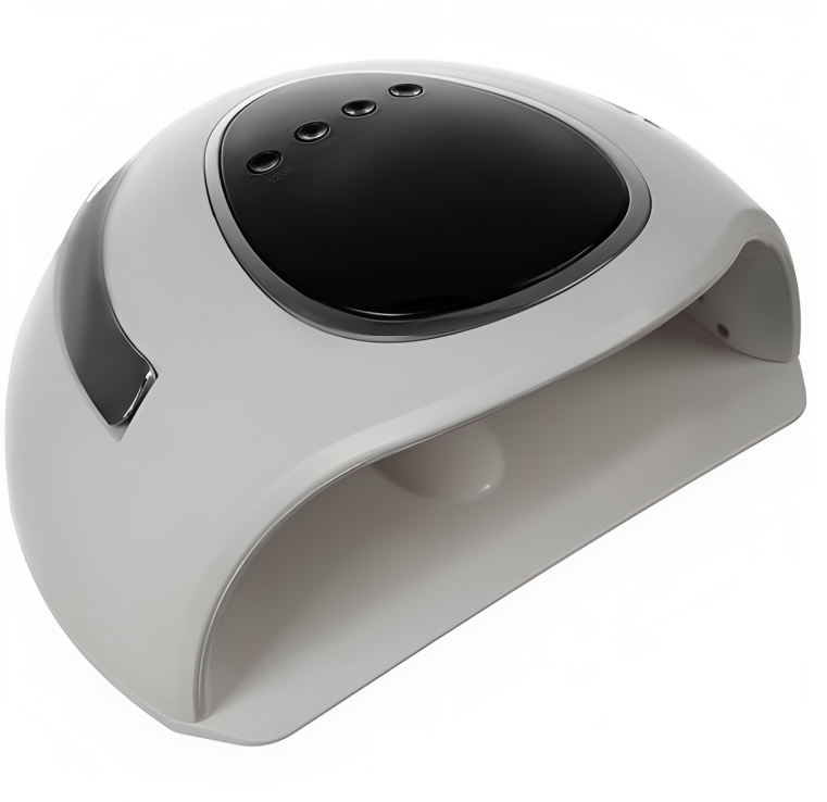 Lampa Unghii UV Profesionala idealSTORE, Functie LOW HEAT, Senzor de miscari, Putere 72W, Tehnologie LED dubla + Intarire, Include 48 de Led-uri, Baza Detasabila, Maner pentru Transport