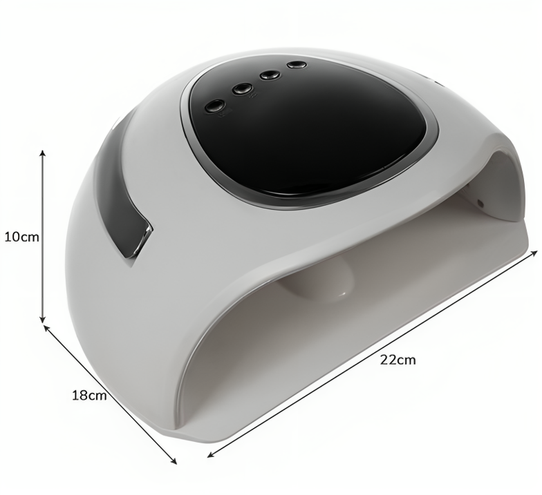 Lampa Unghii UV Profesionala idealSTORE, Functie LOW HEAT, Senzor de miscari, Putere 72W, Tehnologie LED dubla + Intarire, Include 48 de Led-uri, Baza Detasabila, Maner pentru Transport