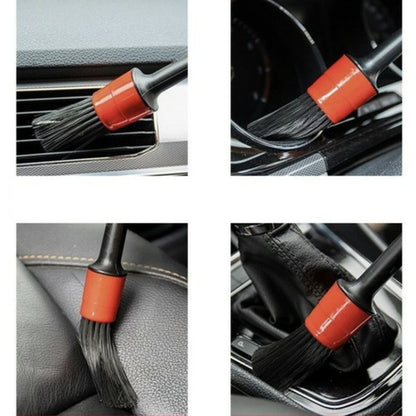 Set 5 Pensule idealSTORE Pentru Detailing si Curatare Interior-Exterior Auto, 5 Dimensiuni diferite pentru curatarea, Caroseriei, Ventilatie, Tapiterie, Bord si Spatii Greu Accesibile, Laveta moale din Microfibra