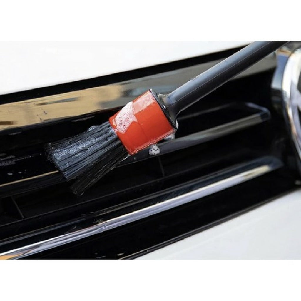 Set 5 Pensule idealSTORE Pentru Detailing si Curatare Interior-Exterior Auto, 5 Dimensiuni diferite pentru curatarea, Caroseriei, Ventilatie, Tapiterie, Bord si Spatii Greu Accesibile, Laveta moale din Microfibra