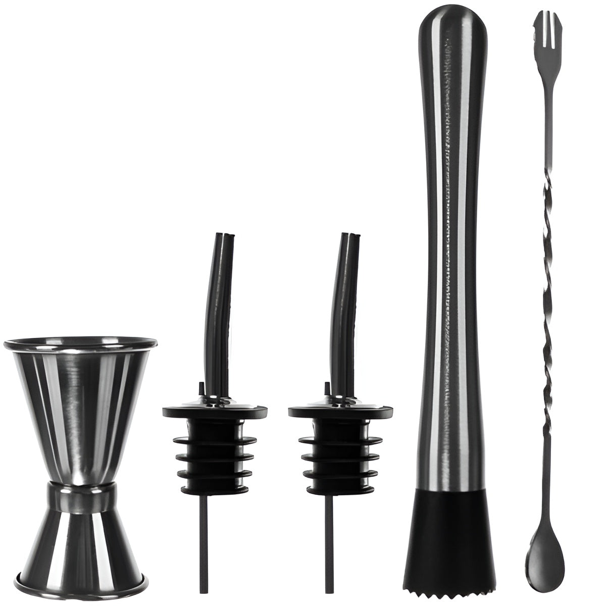 Set Cocktail Shaker Sweet Dream IdealStore, 6 Elemente, Shaker 700 ml, 2xPicurator, Tamper, Lingura de bar, Masura, Perfect Pentru Iubitorii de Coktail, Dimensiune 25 x 9 cm, Otel Inoxidabi, Argintiu