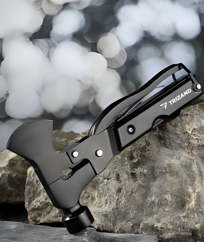 Unelta Profesionala Multifunctionala idealSTORE, Include 17 instrumente diferite, Topor, Cleste, Ciocan, Cutit, Surubelnita, Deschizator de Sticle, Ferastrau, Racleta pentru Peste, Husa de Protectie, Carlig pentru atasare la Curea sau Rucsac