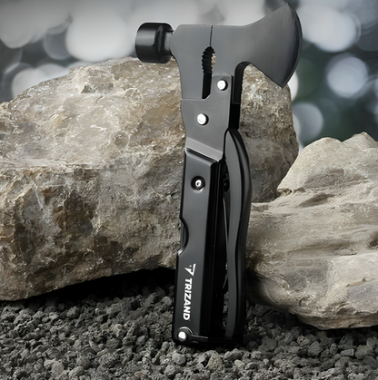 Unelta Profesionala Multifunctionala idealSTORE, Include 17 instrumente diferite, Topor, Cleste, Ciocan, Cutit, Surubelnita, Deschizator de Sticle, Ferastrau, Racleta pentru Peste, Husa de Protectie, Carlig pentru atasare la Curea sau Rucsac