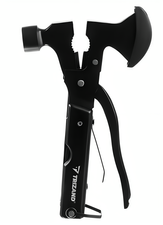 Unelta Profesionala Multifunctionala idealSTORE, Include 17 instrumente diferite, Topor, Cleste, Ciocan, Cutit, Surubelnita, Deschizator de Sticle, Ferastrau, Racleta pentru Peste, Husa de Protectie, Carlig pentru atasare la Curea sau Rucsac