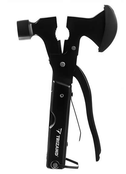 Unelta Profesionala Multifunctionala idealSTORE, Include 17 instrumente diferite, Topor, Cleste, Ciocan, Cutit, Surubelnita, Deschizator de Sticle, Ferastrau, Racleta pentru Peste, Husa de Protectie, Carlig pentru atasare la Curea sau Rucsac