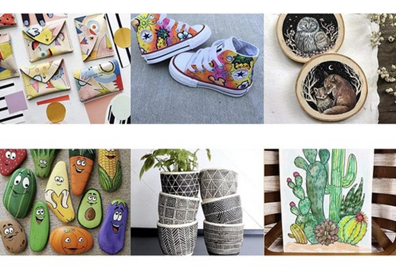 Set 12 Markere Acrilice idealSTORE, Dimesiuni 13, 5 x 1 cm, NON-TOXIC, Fara Miros, Uscare Rapida, Varf de Nylon, Extrafin de 0, 7 mm, Include 12 culori, Utilizati pe diverse suprafete, Roci, Metal, Ceramica, Lemn, Plastic, Panza, Tesatura, Hartie, Argila