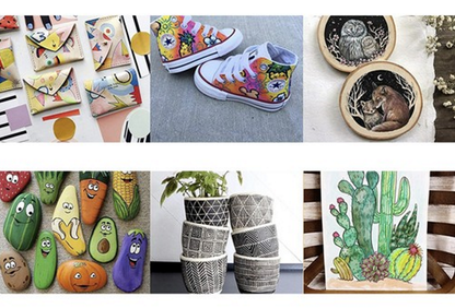 Set 12 Markere Acrilice idealSTORE, Dimesiuni 13, 5 x 1 cm, NON-TOXIC, Fara Miros, Uscare Rapida, Varf de Nylon, Extrafin de 0, 7 mm, Include 12 culori, Utilizati pe diverse suprafete, Roci, Metal, Ceramica, Lemn, Plastic, Panza, Tesatura, Hartie, Argila