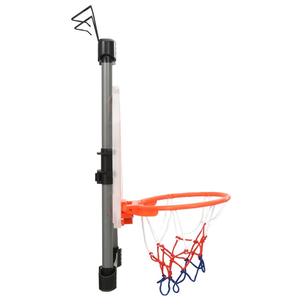 Cos de Baschet idealSTORE, Super Basketball Dimensiuni 65 x 43 x 32 cm, Include o tabla de marcaj cu numarul loviturilor, O minge, Carlige pentru atasarea cosului, si o pompa cu ac, Ajuta la rabdarea si precizia copilului