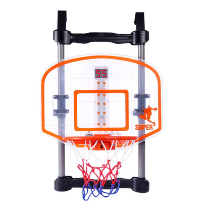 Cos de Baschet idealSTORE, Super Basketball Dimensiuni 65 x 43 x 32 cm, Include o tabla de marcaj cu numarul loviturilor, O minge, Carlige pentru atasarea cosului, si o pompa cu ac, Ajuta la rabdarea si precizia copilului