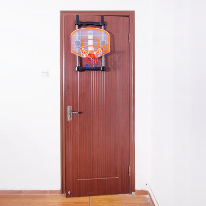 Cos de Baschet idealSTORE, Super Basketball Dimensiuni 65 x 43 x 32 cm, Include o tabla de marcaj cu numarul loviturilor, O minge, Carlige pentru atasarea cosului, si o pompa cu ac, Ajuta la rabdarea si precizia copilului