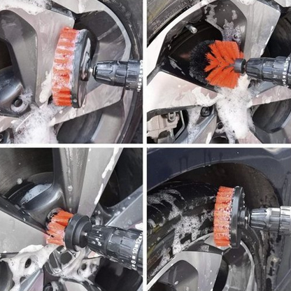 Set 18 Piese Detailing Auto idealSTORE, Elemente de Caroserie, Bord, Jante, Include 5 Pensule Detaliere, 3 Perii, Burete Aplicator, Manusa, Perie Tripla Grilaj, Laveta Moale Microfibra, Curatare Interior-Exterior, Husa pentru Depozitare