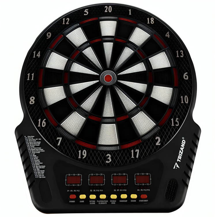 Dart Electronic idealSTORE Dimensiuni 43 x 51,5 cm, DISPLAYS LCD, Include 6 sageti cu 24 de varfuri de rezerva, Disponibile pana la 423 de combinatii de jocuri, Numar jucatori maxim 16 persoane, Dezvolta abilitatile manuale si Dexteritatea