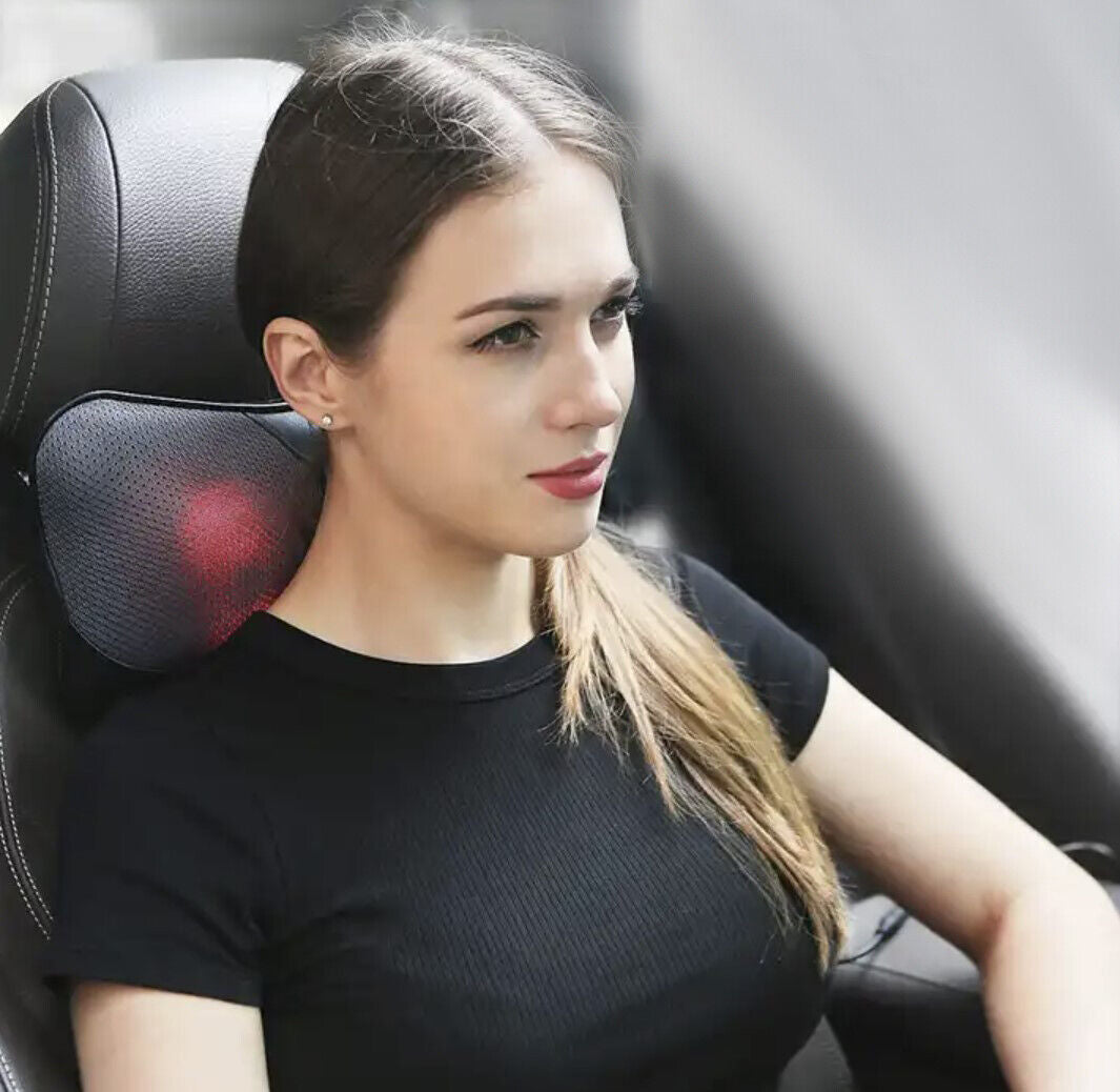 Perna de Masaj Electrica Profesionala idealSTORE, Echipata cu 2 Capete cu cate 2 Mingi de Masaj, Piele Ecologica de Inalta Calitate si Micro Plasa, 2 Moduri de Operare, Functie de Incalzire, 2 Surse de Alimentare, Echipat cu Curea pentru Fixare