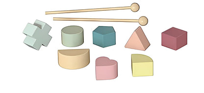 Premergator Song Walker IdealStore, Pentru Copii din Lemn Natural, 3 in 1, Roti anti-alunecare, Nontoxic, Dimeniunea 38x31x45.5 cm, Contine puzzle mobil, Xilofon, Dezvolta abilitati practice, Imaginatia, Culoare verde menta