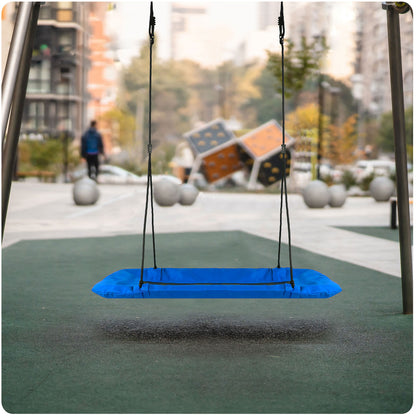 Leagan tip cuib pentru copii dreptunghiular XXL 110 x 70 cm 150 kg Neo-Sport Albastru