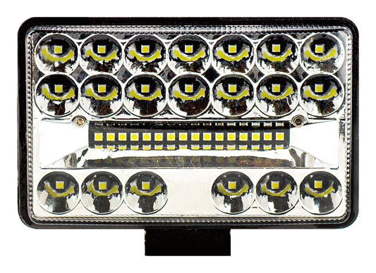 Proiector LED cu 2 faze idealSTORE, Dimensiuni 136 x 88 x 35 mm, Tensiune 12-24 V, Putere 27 W, Lumeni 4860 LM, Lumina ALBA, 6000K