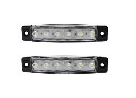 Set 4 Lampi Laterale idealSTORE, LED 12-24V, 9520 mm, iluminare Superioara, pentru Camioane, Remorci, Autobuze, Culoare Alb