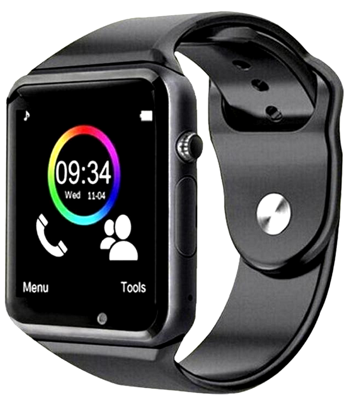 Ceas Smartwatch cu Telefon Sport Ten 2018, Modul Apelare prin BlueTooth, Notificari Apeluri si Mesaje, Inregistrare Voce, Camera 1,3 Mpx, Antizgarieturi, Facebook, Whatsapp, Bratara Silicon Sport, Culoare Negru