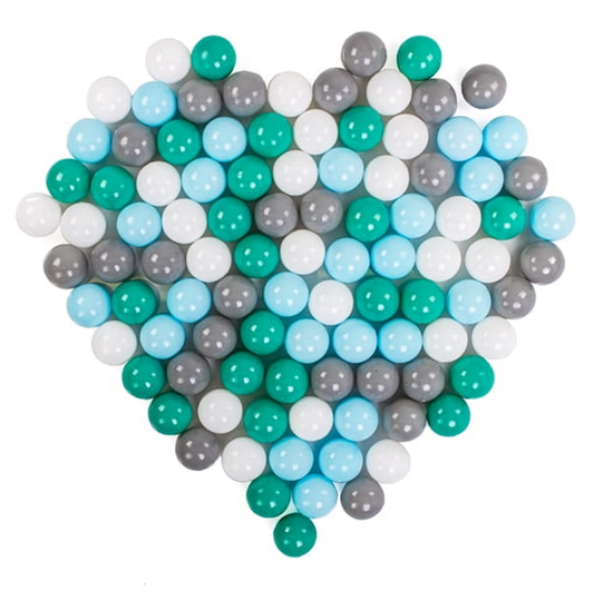 Set de joaca 100 bile colorate idealSTORE, Diametru bila 6 cm, Material moale si durabil, Nontoxic Ideal pentru piscine, parcuri de joaca si corturi, Multicolor