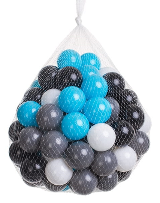 Set de joaca 100 bile colorate idealSTORE, Diametru bila 6 cm, Material moale si durabil, Nontoxic Ideal pentru piscine, parcuri de joaca si corturi