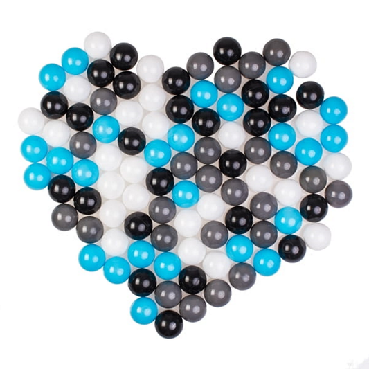 Set de joaca 100 bile colorate idealSTORE, Diametru bila 6 cm, Material moale si durabil, Nontoxic Ideal pentru piscine, parcuri de joaca si corturi
