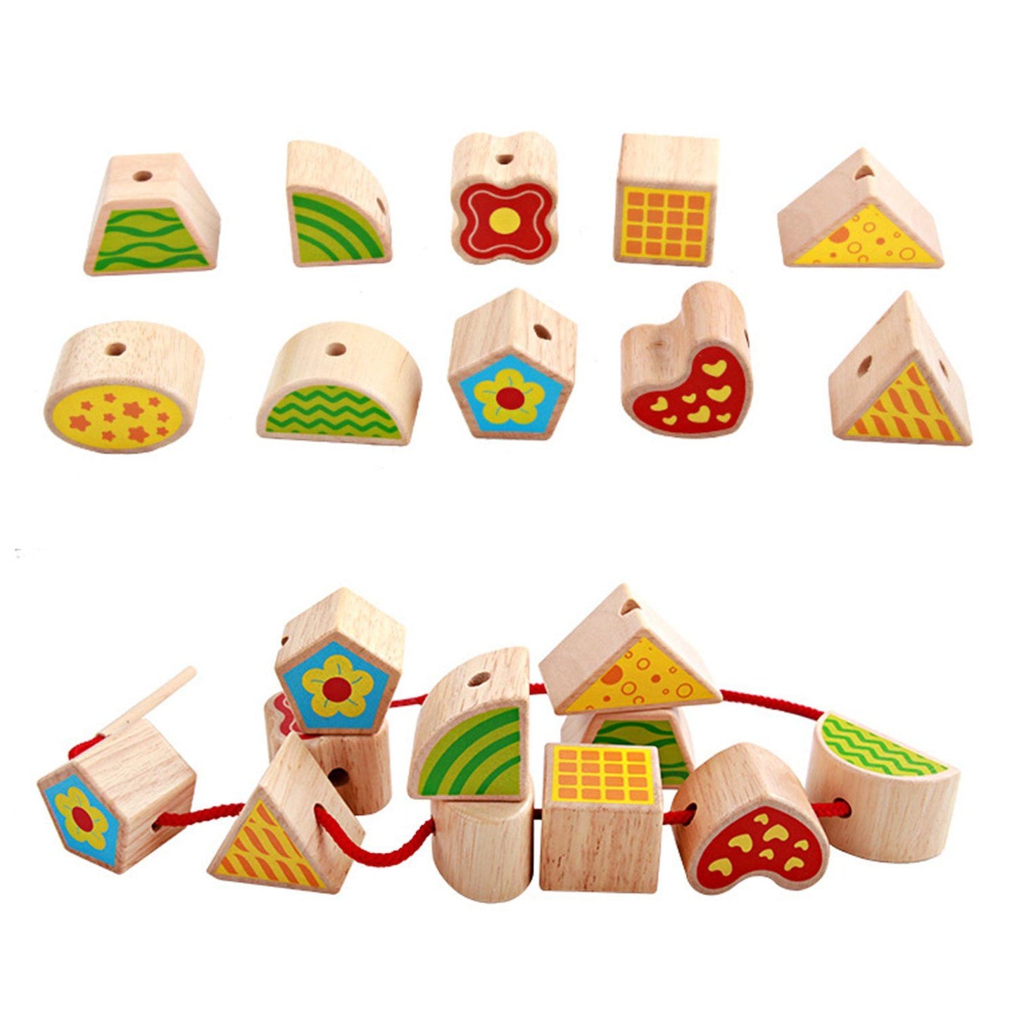 Cub Educativ din Lemn IDL, Junior Mix, Accesorizat cu diverse elemente interactive ce incurajeaza Dezvoltarea abilitatilor motorii si manuale, Ajuta la coordonarea mana-ochi si stimuleaza imaginatia copilului, Design calitativ si fara muchii ascutite