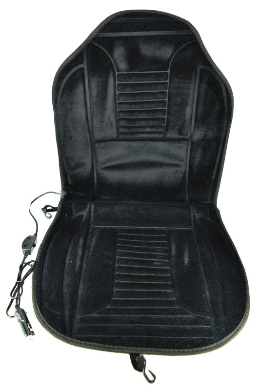 Husa scaun IdealSTORE cu incalzire, Tensiune alimentare 12V la bricheta masinii, Negru