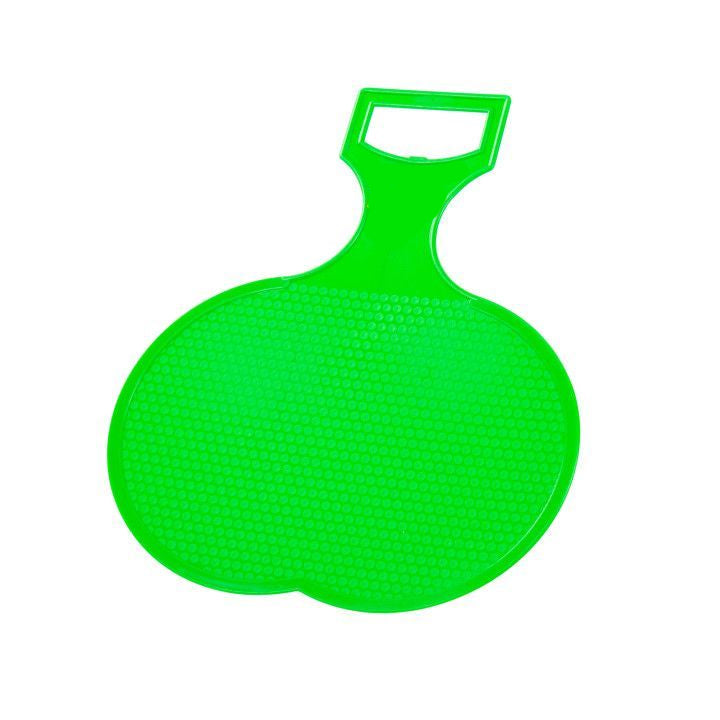 Sanie de patinaj Idealstore pentru copii de la 1 an+, Fabricat din plastic, Cu un maner mare si comod de tinut, Perfect pentru distractia oferita de partiile acoperite de zapada, Verde