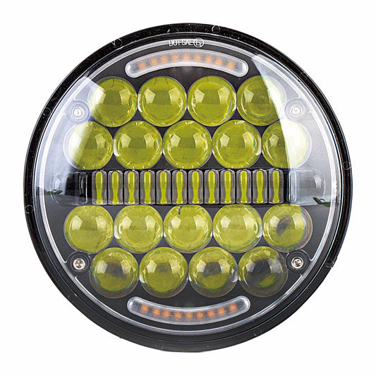 Proiector LED idealStore 90W 12-24V, 2 Faze, Lumina de Zi DRL Galbena SPT701-901, Mufa H4, 175x60 mm