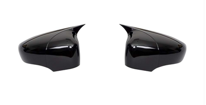 Set 2 Capace Oglinzi tip BATMAN idealSTORE pentru Renault Captur 2013-2019, culoare Piano Black - Negru Lucios, Montaj Usor, Rezistent UV, Material Premium