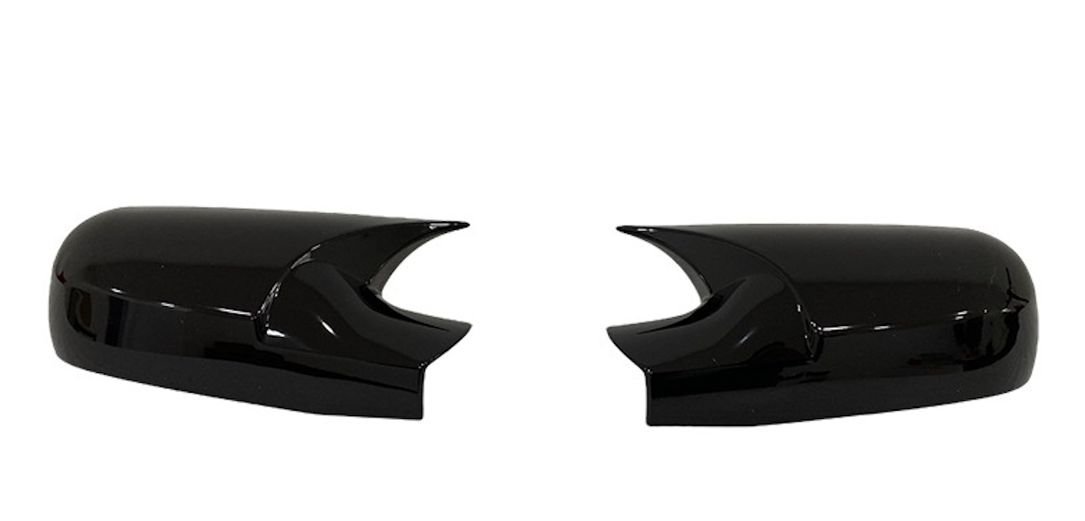 Set 2 Capace Oglinzi tip BATMAN idealSTORE pentru Renault Clio 2012-2019, culoare Piano Black - Negru Lucios, Montaj Usor, Rezistent UV, Material Premium