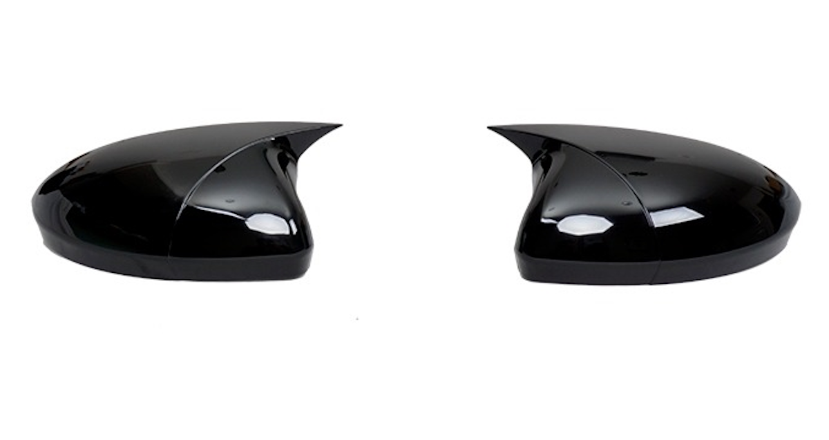 Set 2 Capace Oglinzi tip BATMAN idealSTORE pentru Renault Clio V 2019->, culoare Piano Black - Negru Lucios, Montaj Usor, Rezistent UV, Material Premium