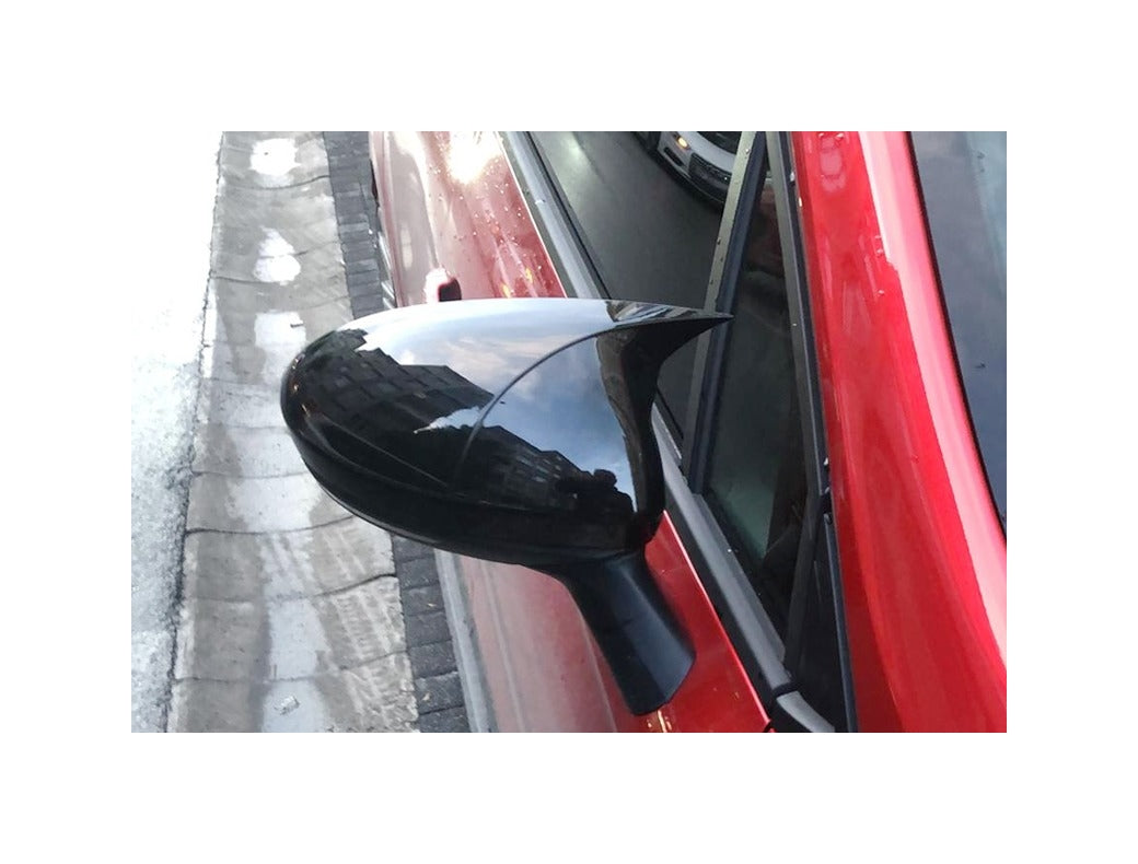 Set 2 Capace Oglinzi tip BATMAN idealSTORE pentru Renault Clio V 2019->, culoare Piano Black - Negru Lucios, Montaj Usor, Rezistent UV, Material Premium