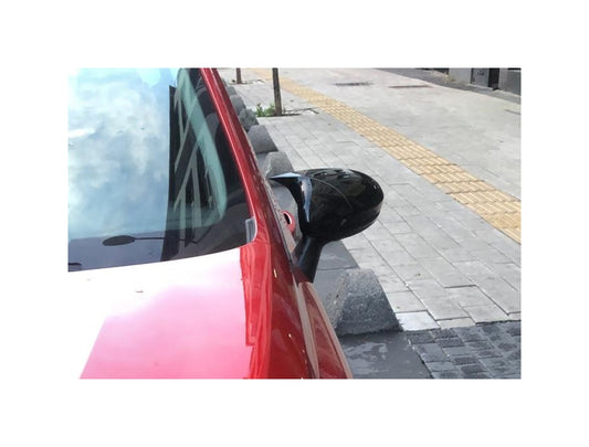 Set 2 Capace Oglinzi tip BATMAN idealSTORE pentru Renault Clio V 2019->, culoare Piano Black - Negru Lucios, Montaj Usor, Rezistent UV, Material Premium