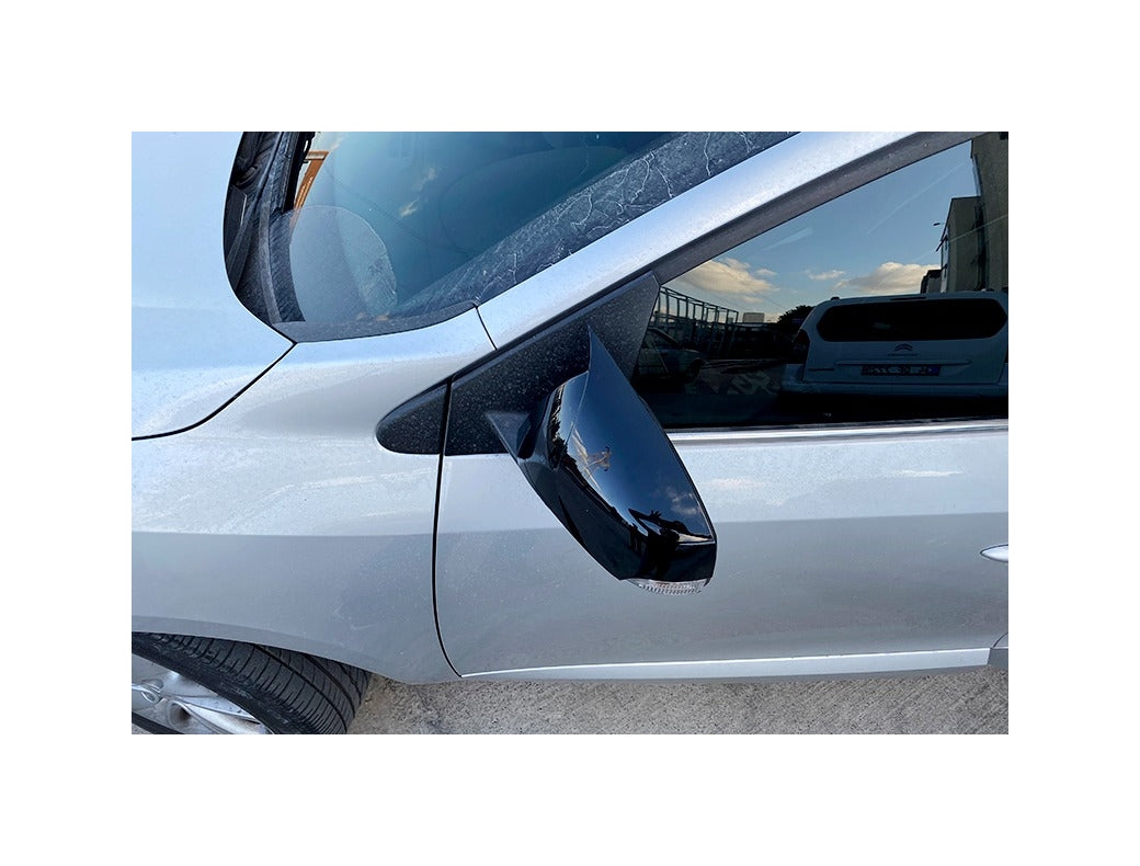 Set 2 Capace Oglinzi tip BATMAN idealSTORE pentru Renault Fluence 2009-2016, culoare Piano Black - Negru Lucios, Montaj Usor, Rezistent UV, Material Premium