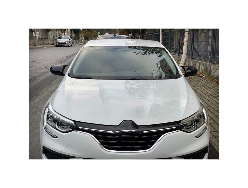 Set 2 Capace Oglinzi tip BATMAN idealSTORE pentru Renault Megane IV 2016->, culoare Piano Black - Negru Lucios, Montaj Usor, Rezistent UV, Material Premium