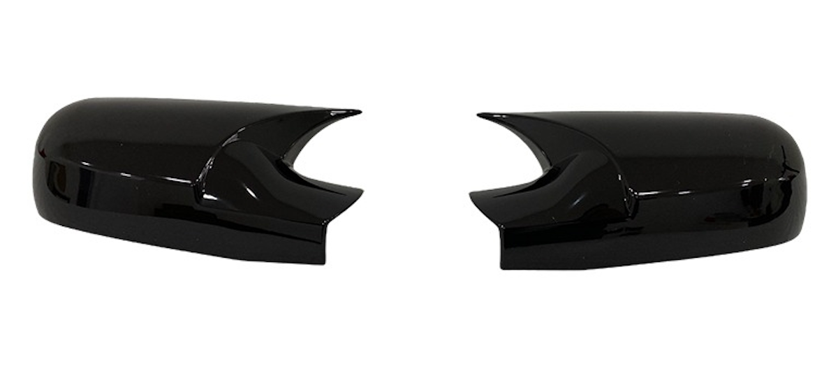 Set 2 Capace Oglinzi tip BATMAN idealSTORE pentru Renault Megane II 2002-2009, culoare Piano Black - Negru Lucios, Montaj Usor, Rezistent UV, Material Premium