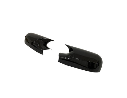 Set 2 Capace Oglinzi tip BATMAN idealSTORE pentru Renault Megane II 2002-2009, culoare Piano Black - Negru Lucios, Montaj Usor, Rezistent UV, Material Premium