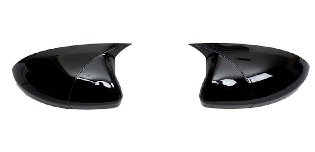 Set 2 Capace Oglinzi tip BATMAN idealSTORE pentru Renault Talisman 2015->, culoare Piano Black - Negru Lucios, Montaj Usor, Rezistent UV, Material Premium