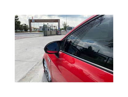 Set 2 Capace Oglinzi tip BATMAN idealSTORE pentru Seat Ibiza IV 2008-2017, culoare Piano Black - Negru Lucios, Montaj Usor, Rezistent UV, Material Premium