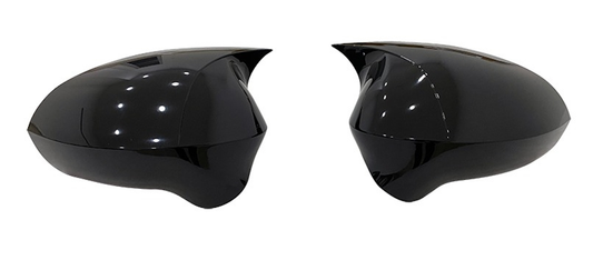 Set 2 Capace Oglinzi tip BATMAN idealSTORE pentru Seat Ibiza IV 2008-2017, culoare Piano Black - Negru Lucios, Montaj Usor, Rezistent UV, Material Premium