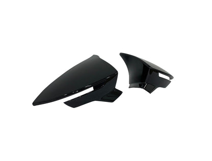 Set 2 Capace Oglinzi tip BATMAN idealSTORE pentru Seat Ibiza V 2017->, culoare Piano Black - Negru Lucios, Montaj Usor, Rezistent UV, Material Premium