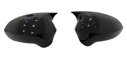 Set 2 Capace Oglinzi tip BATMAN idealSTORE pentru Seat Leon II 2009-2012, culoare Piano Black - Negru Lucios, Montaj Usor, Rezistent UV, Material Premium