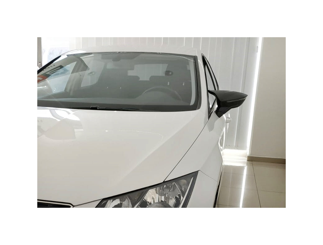 Set 2 Capace Oglinzi tip BATMAN idealSTORE pentru Seat Leon III 2012-2020, culoare Piano Black - Negru Lucios, Montaj Usor, Rezistent UV, Material Premium