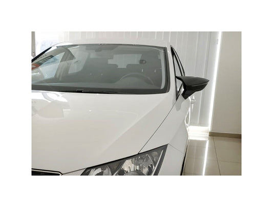 Set 2 Capace Oglinzi tip BATMAN idealSTORE pentru Seat Leon III 2012-2020, culoare Piano Black - Negru Lucios, Montaj Usor, Rezistent UV, Material Premium